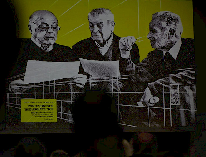 Foto promocional del libro Confesiones de tres arquitectos. Foto: Dirección de Comunicaciones