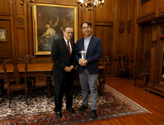 Rector Ignacio Sánchez y Patricio Vilches